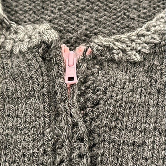 Hand knit Polar Bear Cardigan - Picture 3 of 12